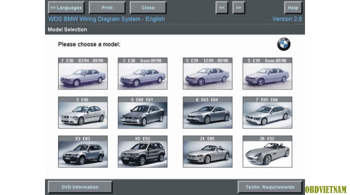 Phần mềm tra cứu BMW WDS