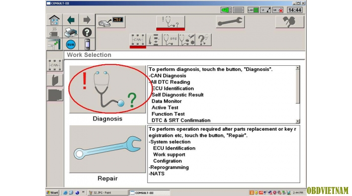 Phần mềm chẩn đoán  Nissan Consult III 9.21