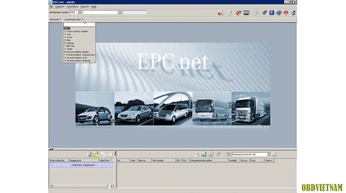 Phần mềm tra mã phụ tùng MERCEDES EPC 09/2014