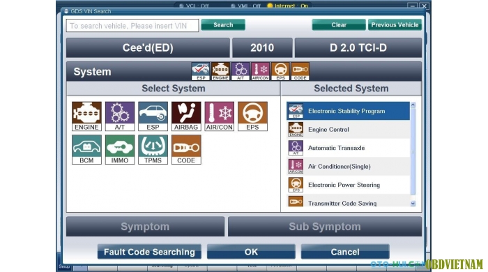 Phần mềm KIA GDS Phiên bản 2014